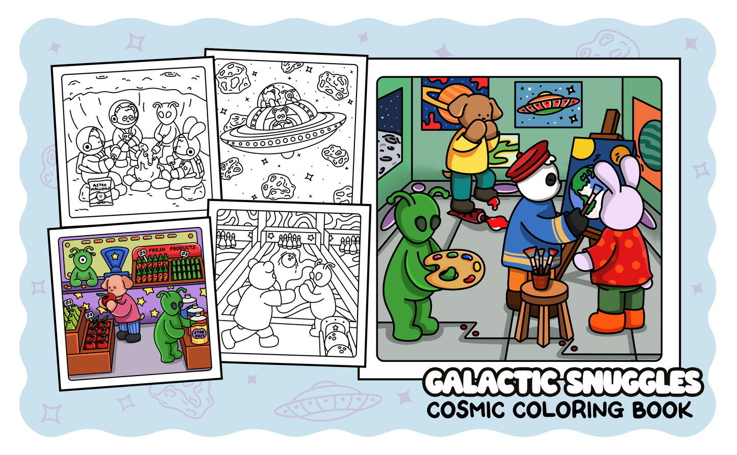 Galactic Snuggles - Cosmic Coloring Book