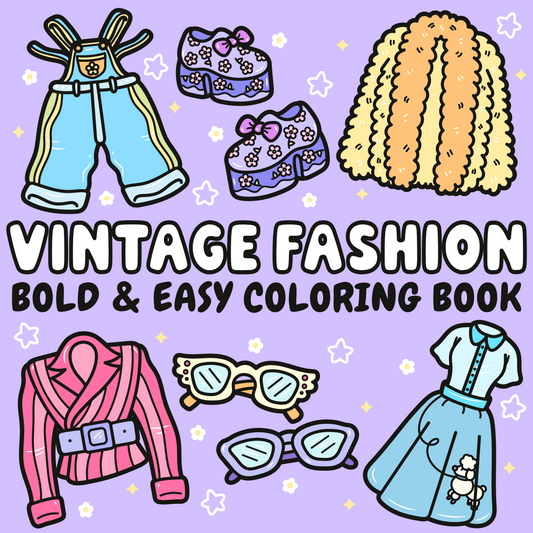 Vintage Fashion - Bold & Easy Coloring Book