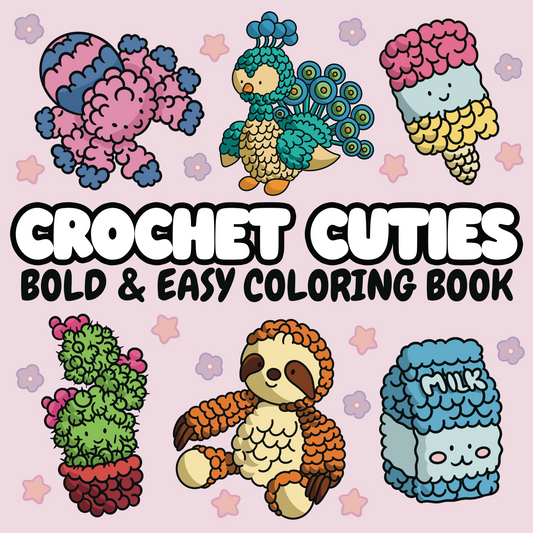 Crochet Cuties - Bold & Easy Coloring Book